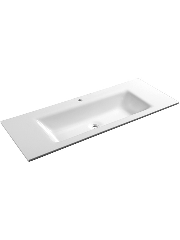 120cm Pure White Phoenix-steen Enkele kommen Wastafels in de badkamer