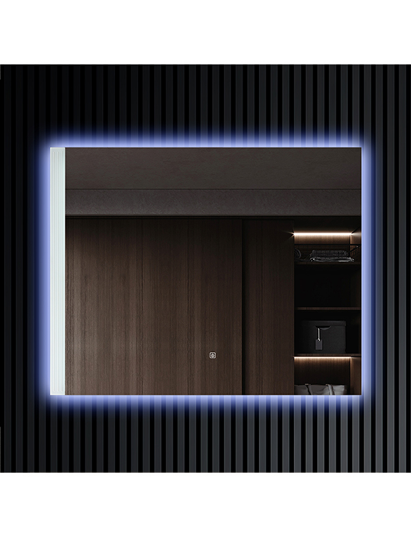 Groothandel Acryl Frame Backlit Muur Decoratieve LED Licht Badkamer Spiegel